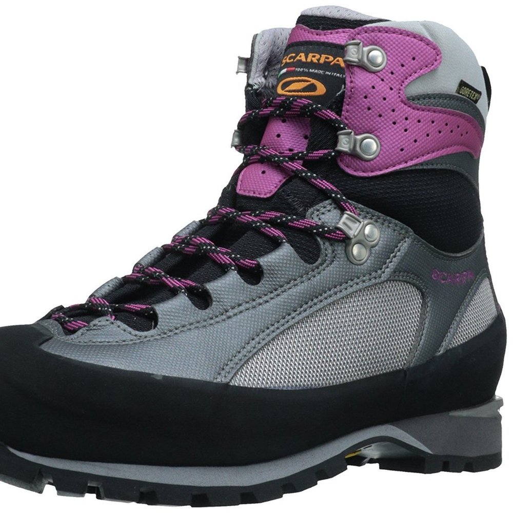 Womens Pink, Grey + Black Charmoz Pro Gore-Tex 9.5 Hiking Outdoor High Top Shoe